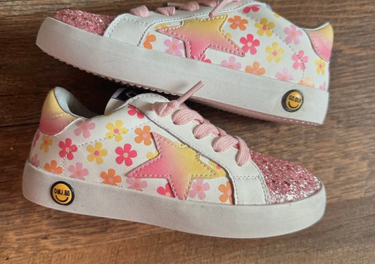 Pink flower Sneakers