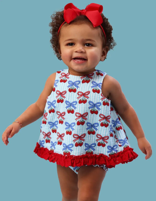 Cherry Bows Ruffle Set