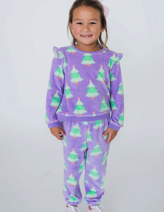 Purple Christmas Tree Set