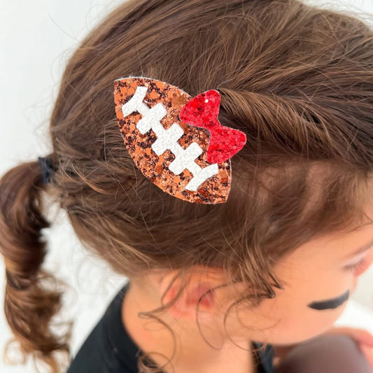 Football Bow Clip