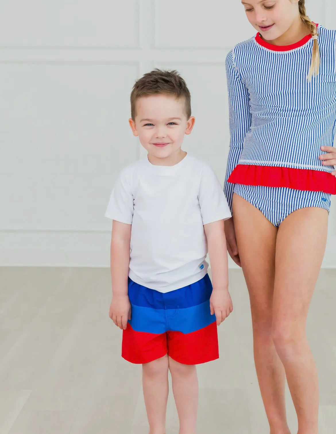 Red & Blue Color Block Trunks