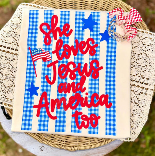 Love Jesus & America Tee