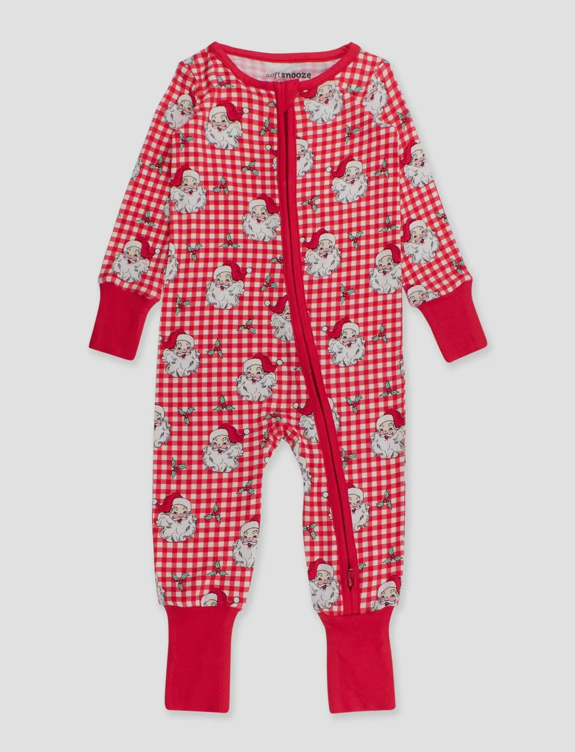 Red Check Santa Pjs