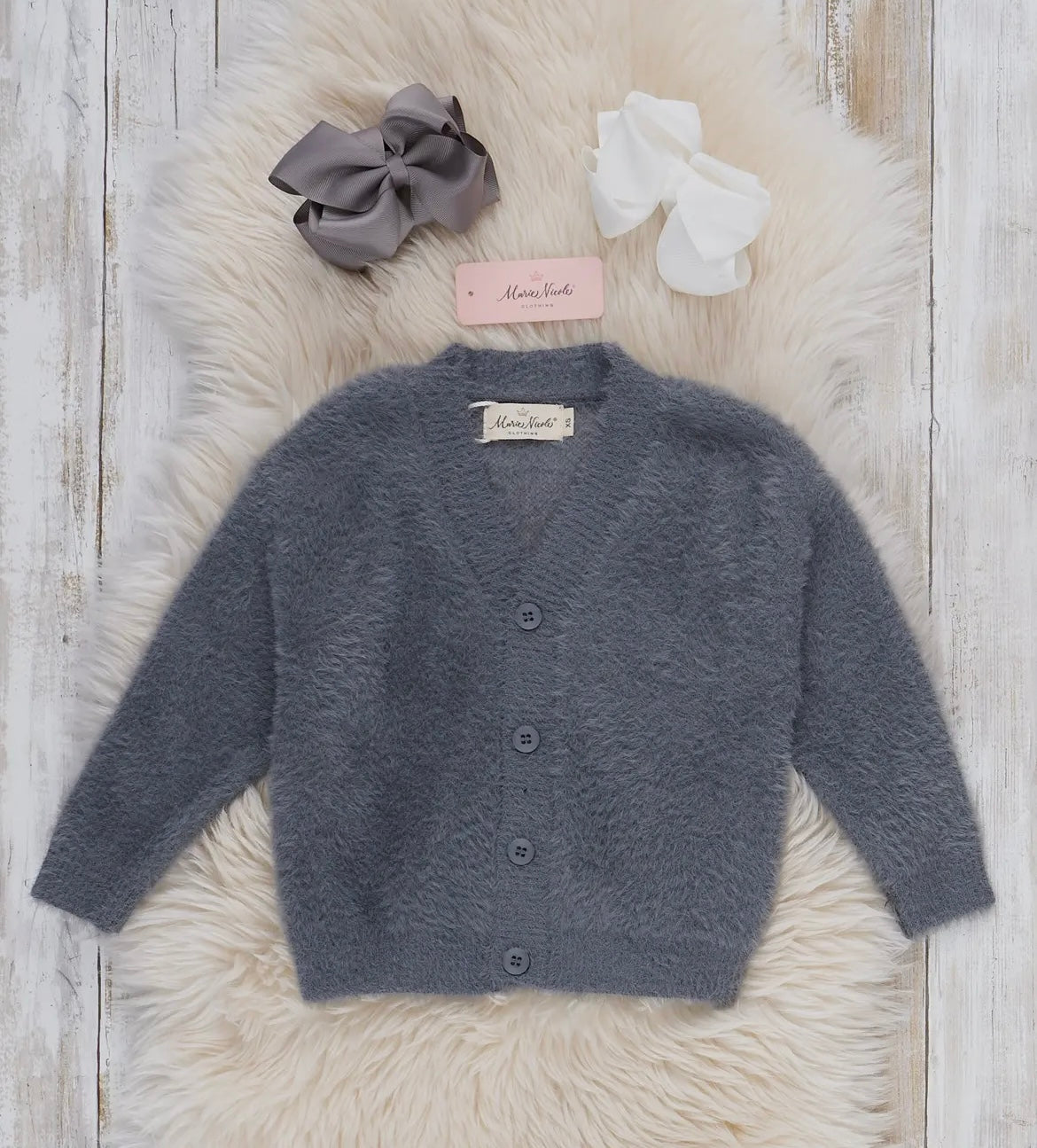 Grey Fuzzy Cardigan