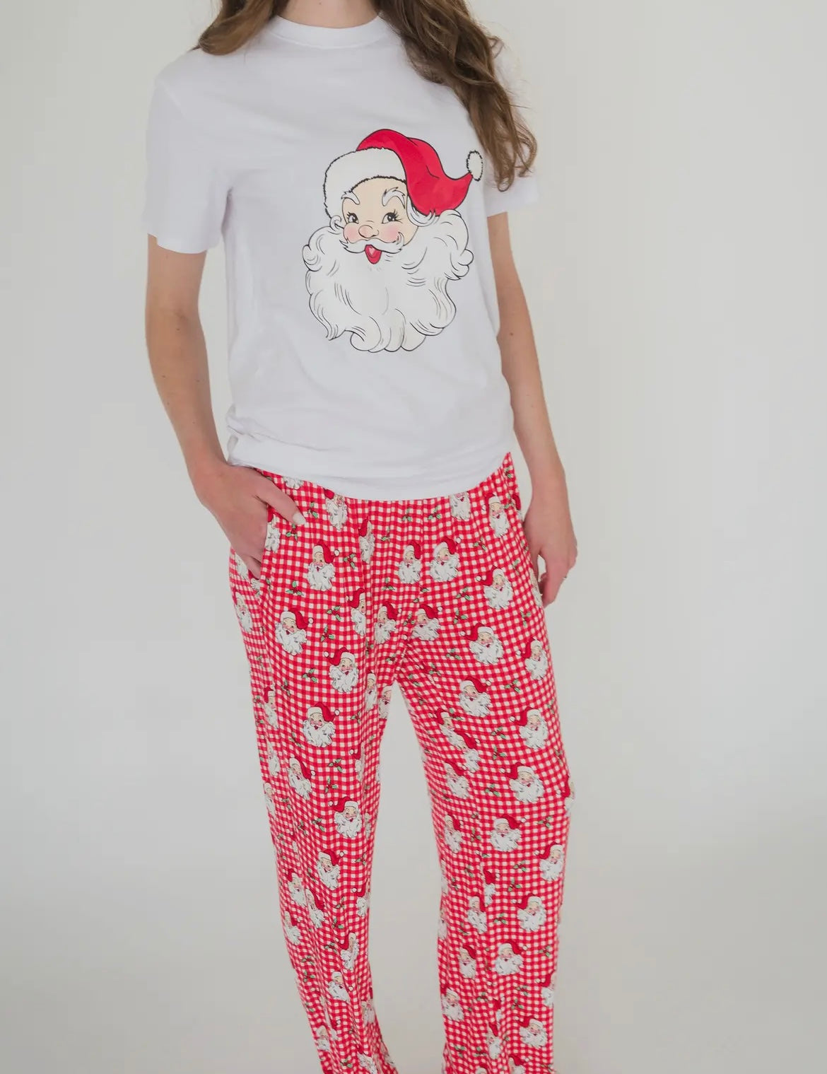 Red Bamboo Christmas Lounge Pants