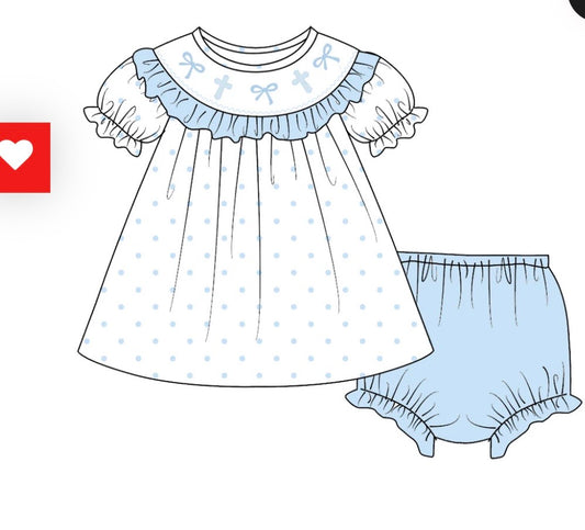 Baby Blue Easter Family Bummie Set