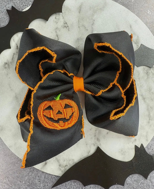 Black Pumpkin Bow