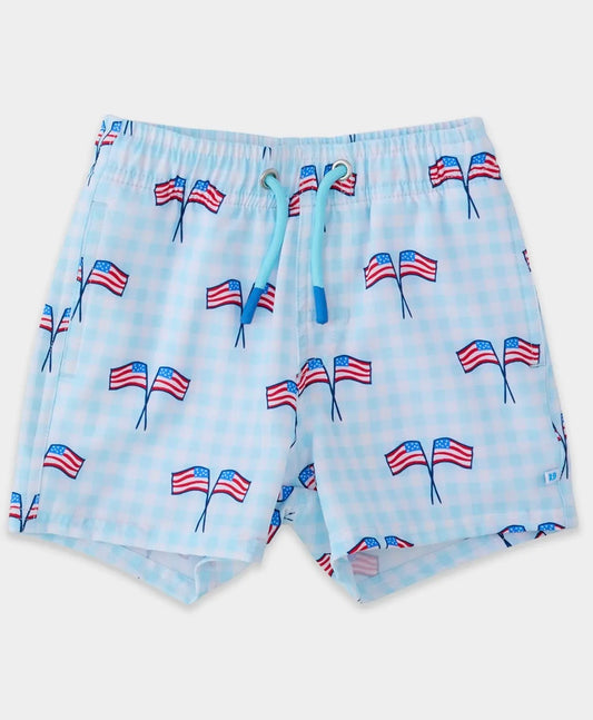 USA Flag Swim Trunks