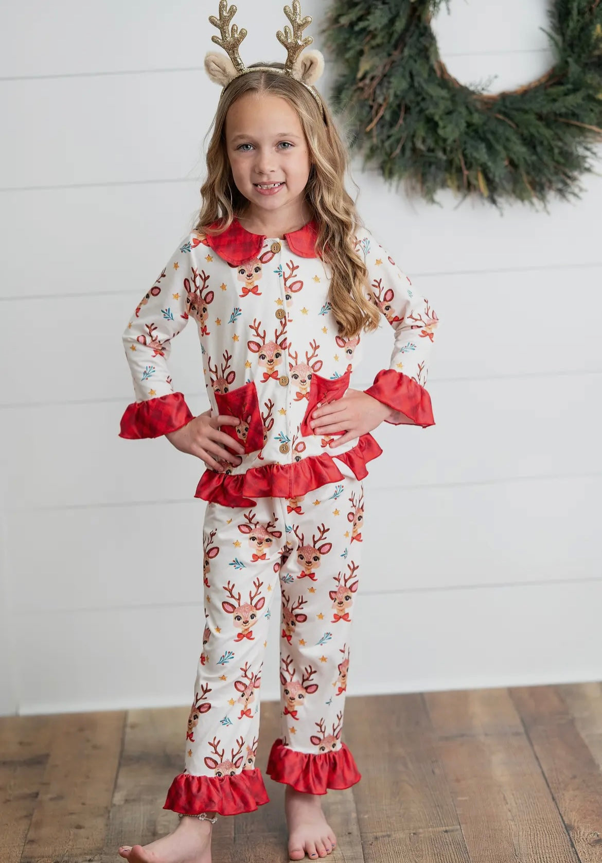 Reindeer Ruffle Pjs