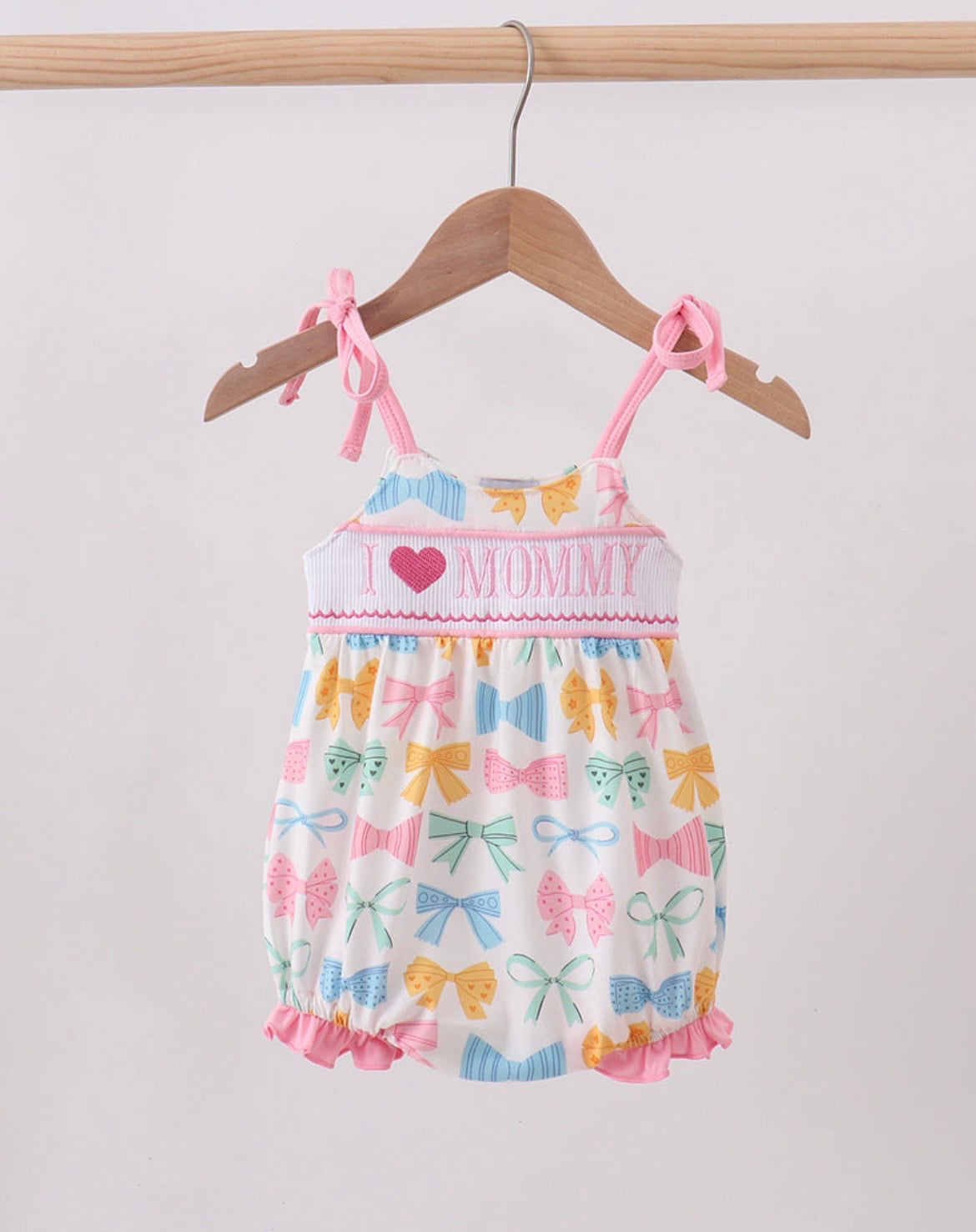 I Love Mommy Smocked Bubble