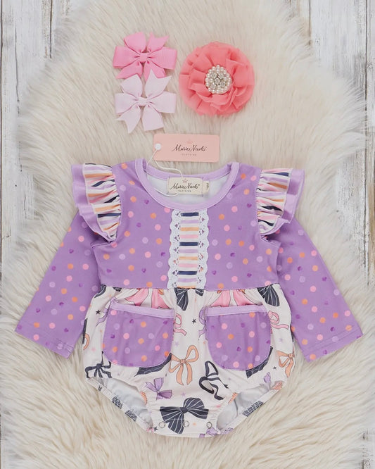 Halloween Bow Onesie