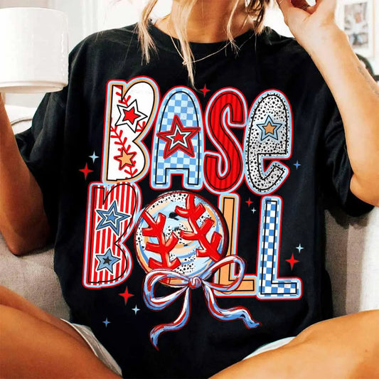 Baseball Fun Letter Tee