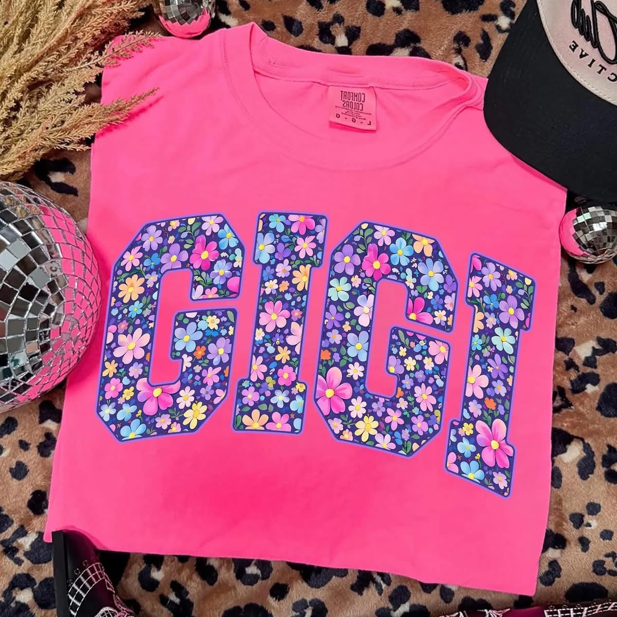Floral Name Design Tee