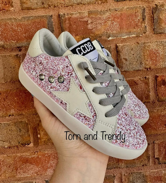 Pink Sparkly Sneakers