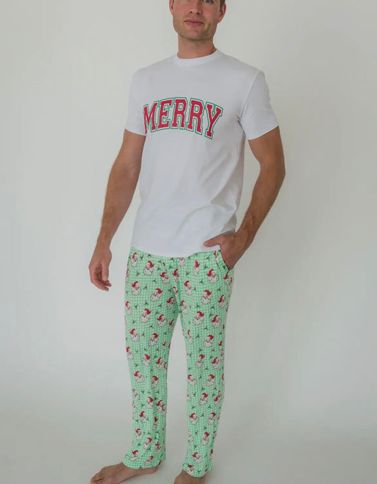 Green Bamboo Christmas Lounge Pants