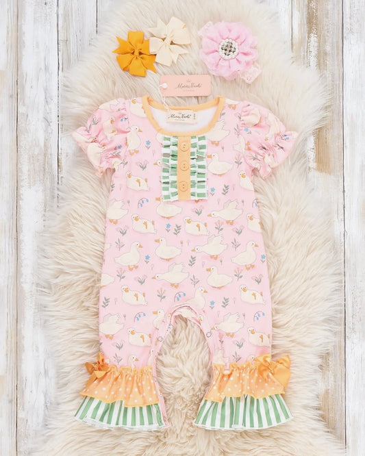 Lucky Duck Ruffle Onesie