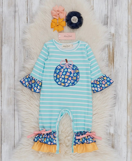 Blue Pumpkin Romper
