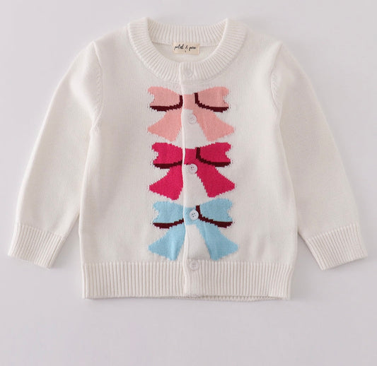 White Bow Sweater