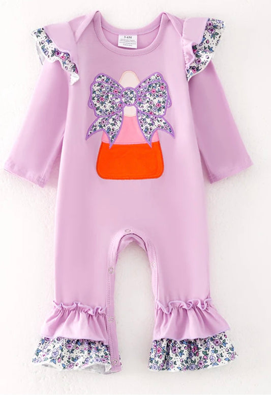Purple Candy Corn Onesie