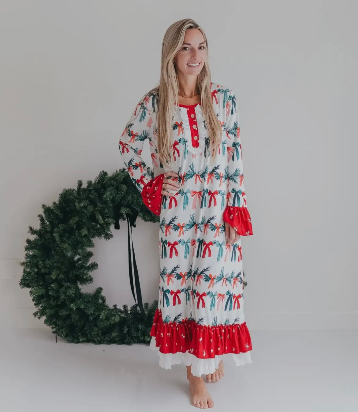 Holly & Bows MOM Gown