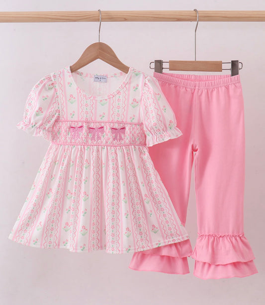 Pink Bow Embroidery Set