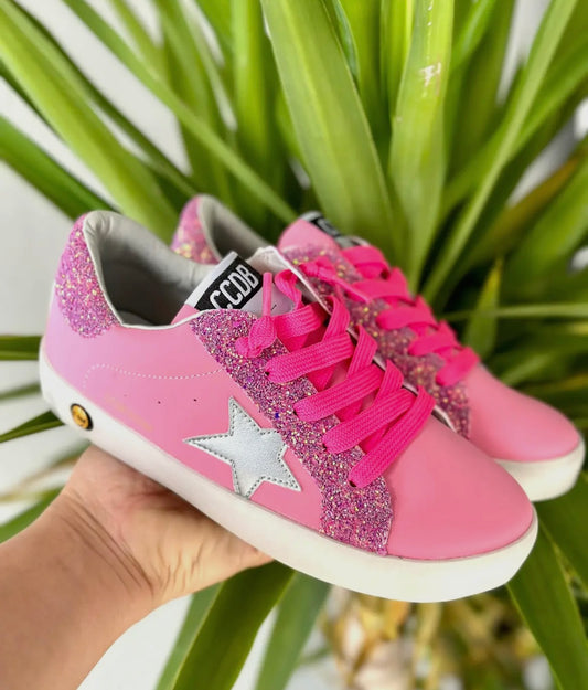 Pink Glitter Sneakers