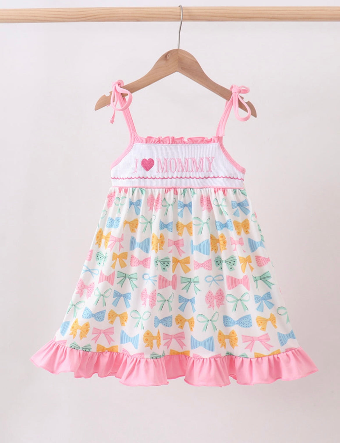 I Love Mommy Smocked Dress